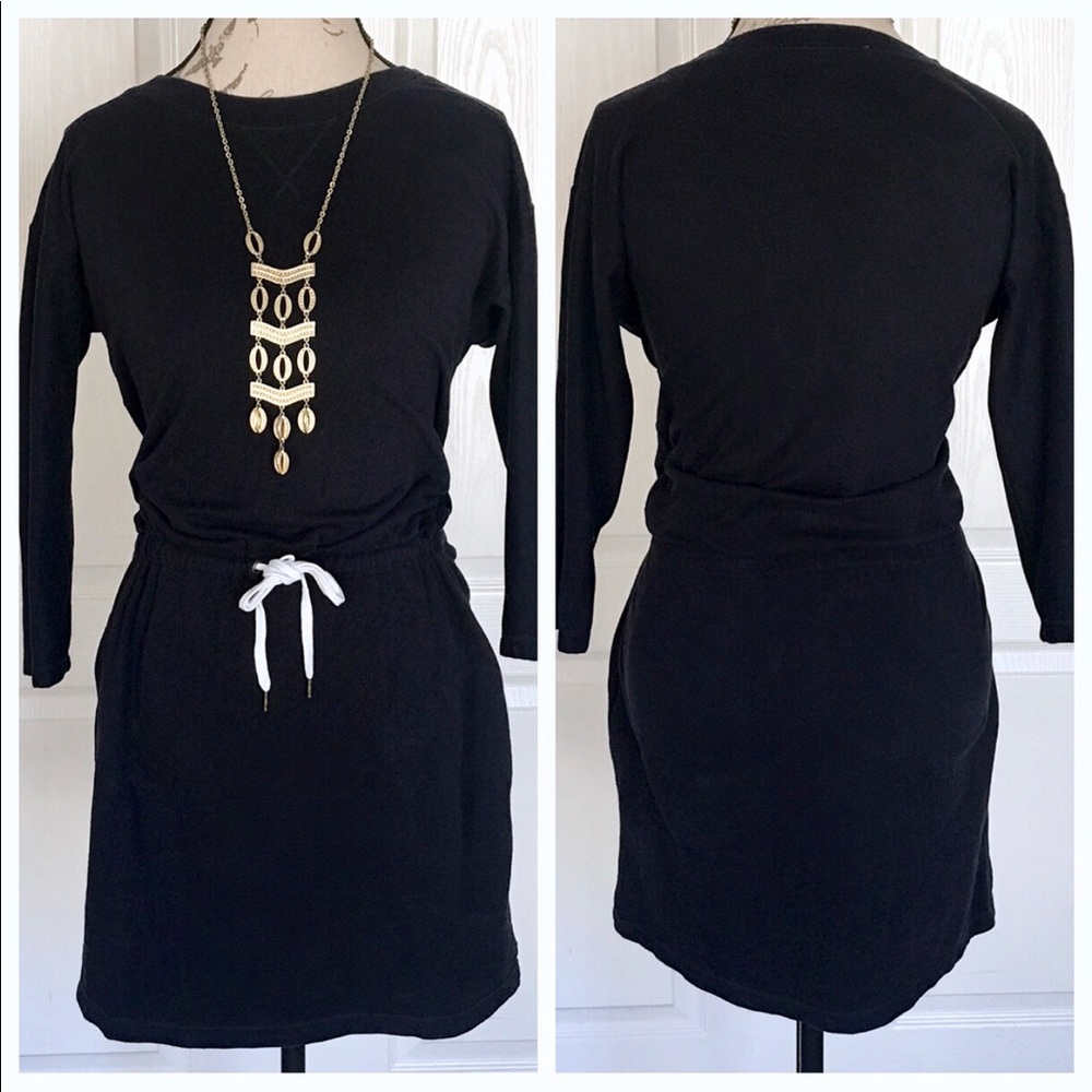 LOFT Long Sleeve Tie Waist Dress